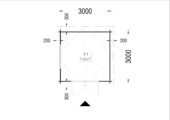 Gartenhaus ADRIA (44 mm), 3x3 m, 9 m² – Bild 7