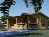 Blockbohlenhaus mit Terrasse LILLI( 44mm), 32 m² + 20m²