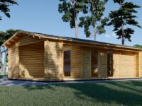 Blockbohlenhaus MILAN (44 mm) 37 m²