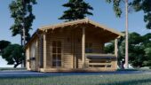 Blockbohlenhaus mit Terrasse ANTON, 5x9 m, 35 m² + 8m² – Bild 6