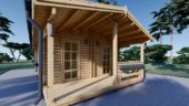 Blockbohlenhaus mit Terrasse ANTON, 5x9 m, 35 m² + 8m² – Bild 7