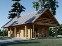 Blockbohlenhaus ANIKA (66 mm) 139 m² mit Terrasse