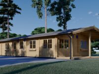 Blockbohlenhaus BIRGIT (66mm), 6x19m, 114m²