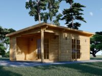 Premium Gartenhaus KARL (34mm) 5x4m, 20m² + 8m² Terrasse