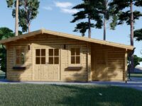 Premium Gartenhaus  CLAUDIA (44mm) 28m²