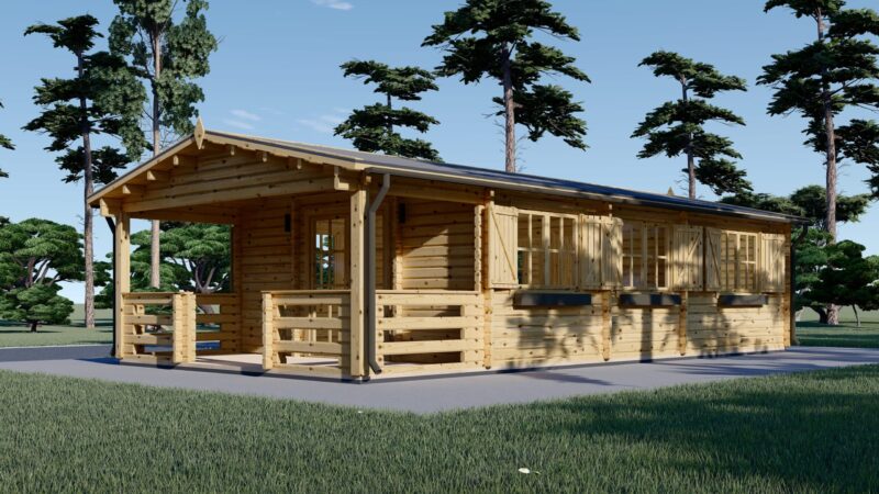 Blockbohlenhaus HANNES (44 + 44 mm) 42 m²