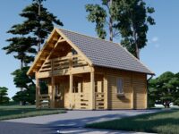 Blockbohlenhaus LANDSHUT (44 + 44 mm), 50 m²