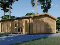 Premium Blockbohlenhaus AUGSBURG (66 mm) 48 m²