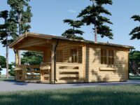 Gartenhaus aus Holz SABINE, 4x5.75 m, 16 m² + 7 m² Terrasse