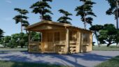 Gartenhaus aus Holz SABINE, 4x5.75 m, 16 m² + 7 m² Terrasse – Bild 2