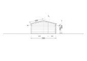 Blockbohlenhaus BOZEN (44 + 44mm), 15x6m, 90m² Isoliert – Bild 12