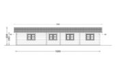 Blockbohlenhaus BOZEN (44 + 44mm), 15x6m, 90m² Isoliert – Bild 8