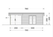 Premium Gartenhaus KARL (34mm) 5x4m, 20m² + 8m² Terrasse – Bild 7