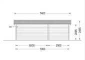Premium Gartenhaus KARL (34mm) 5x4m, 20m² + 8m² Terrasse – Bild 9