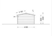 Premium Gartenhaus Donau, 4x4m, 16m² – Bild 8