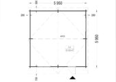 Gartenhaus Donau (44mm) 6x6m, 36m² – Bild 7
