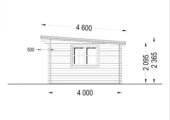 Gartenhaus Donau 5x4 m, 20 m² mit Flachdach – Bild 9