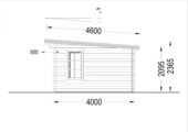 Gartenhaus aus Holz EBENSEE, 5x4 m, 20 m² – Bild 10