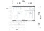 Gartenhaus HELENE 6x4m, 24m² mit 12.5m² Terrasse – Bild 6