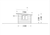 Premium Gartenhaus LINZ 4X3 m , 12m² mit Pultdach – Bild 9
