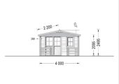 Gartenhaus aus Holz SABINE, 4x5.75 m, 16 m² + 7 m² Terrasse – Bild 7