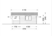 Gartenhaus aus Holz SABINE, 4x5.75 m, 16 m² + 7 m² Terrasse – Bild 8