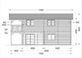 Blockbohlenhaus TURIN (44 + 44 mm), 100 m² + 20m² Terrasse – Bild 10