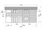 Blockbohlenhaus TURIN (66 mm), 100 m² + 20m² Terrasse – Bild 10