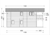 Blockbohlenhaus TURIN (66 mm), 100 m² + 20m² Terrasse – Bild 6