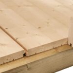 Fußboden - 20 mm Holzdielen, Querstreben und Fußleisten