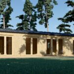 Holzhaus NICOLE M (44 mm + Holzverschalung), 12.7x6.2 m, 78 m²